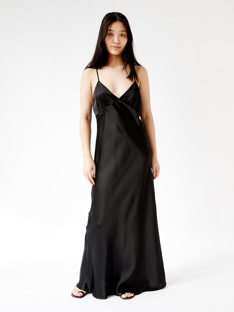 90s black outlet slip dress