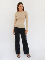 Marle | Leila Top in Straw | The UNDONE