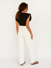 Matteau | Boat Neck Tee in Black | The UNDONE