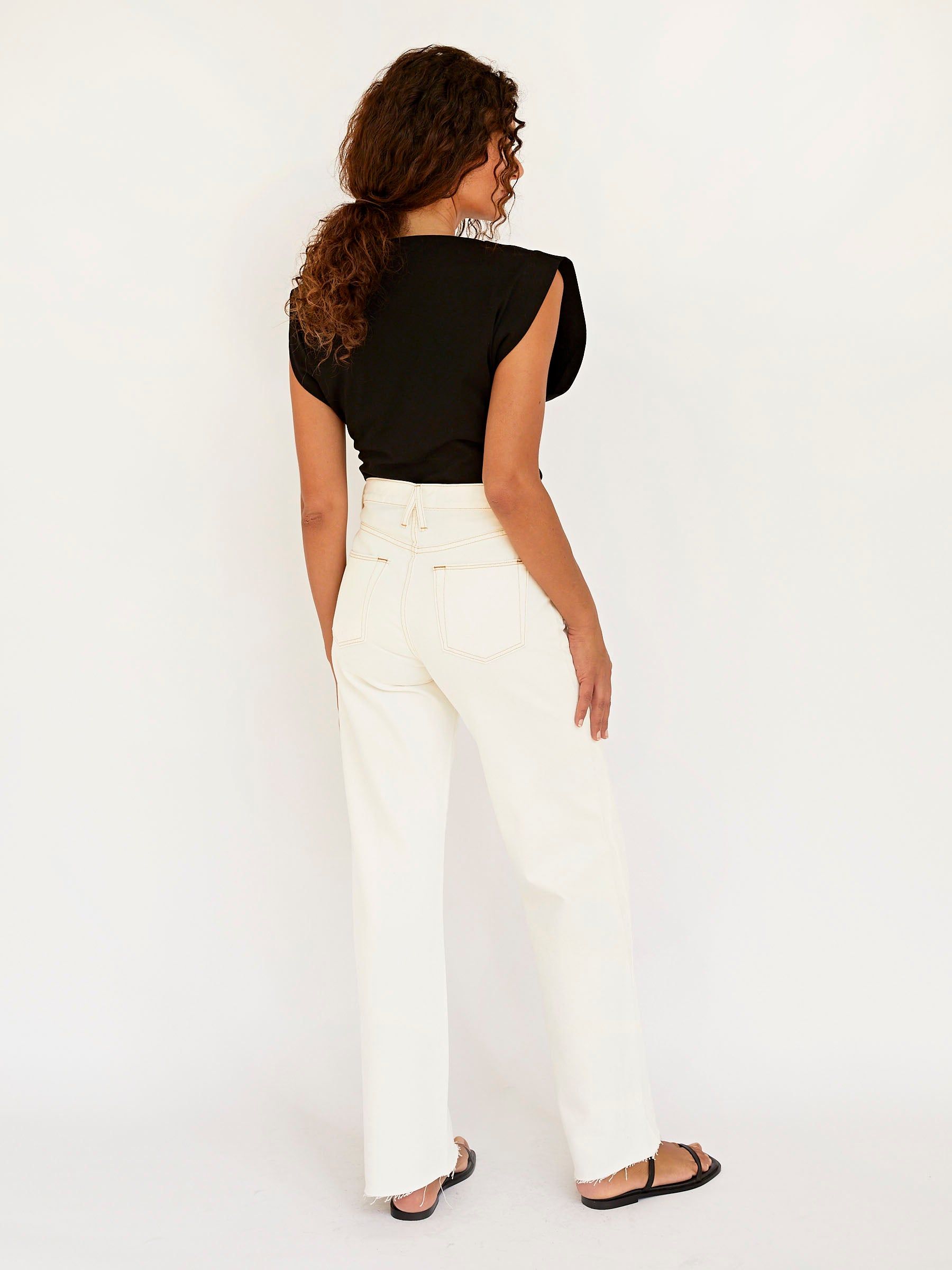Matteau | Boat Neck Tee in Black | The UNDONE