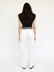 Matteau | Relaxed Cargo Pant in White | The UNDONE