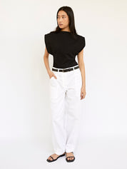 Matteau | Relaxed Cargo Pant in White | The UNDONE