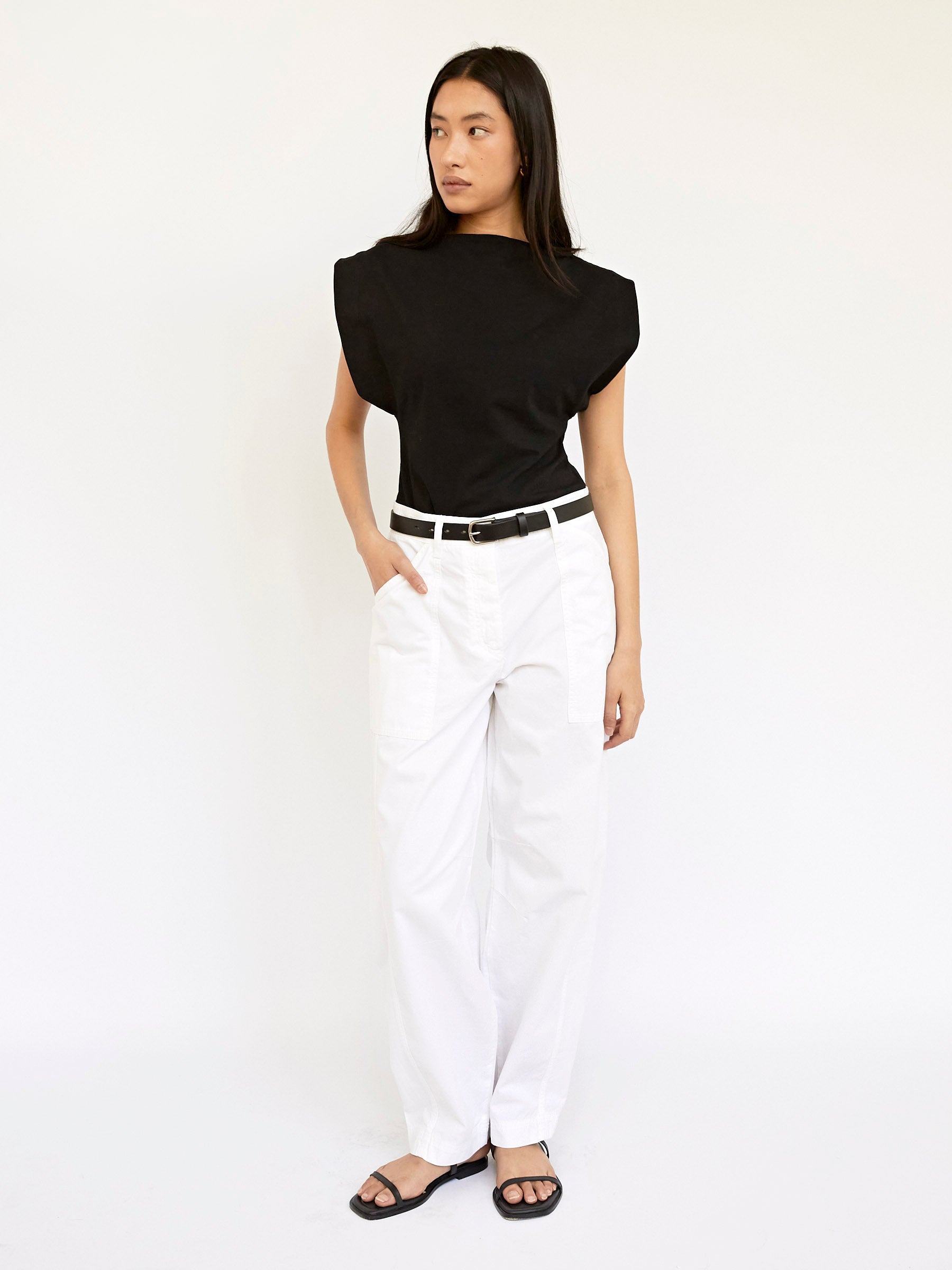 Matteau | Relaxed Cargo Pant in White | The UNDONE