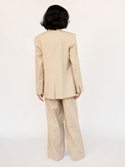 Matteau | Natural Linen Pleat Trouser | The UNDONE