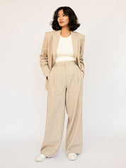 Matteau | Natural Linen Pleat Trouser | The UNDONE