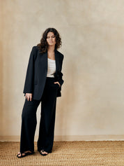 Matteau | Relaxed Tailored Blazer in Black | The UNDONE