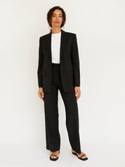Matteau | Relaxed Tailored Blazer in Black | The UNDONE