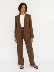 Matteau | Relaxed Tailored Blazer in Coffee | The UNDONE