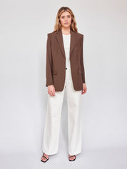 Matteau | Relaxed Tailored Blazer in Coffee | The UNDONE