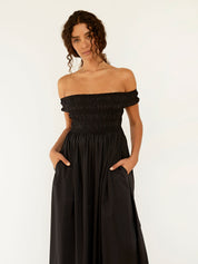 Matteau | Shirred Off The Shoulder Dress | The UNDONE