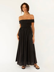 Matteau | Shirred Off The Shoulder Dress | The UNDONE