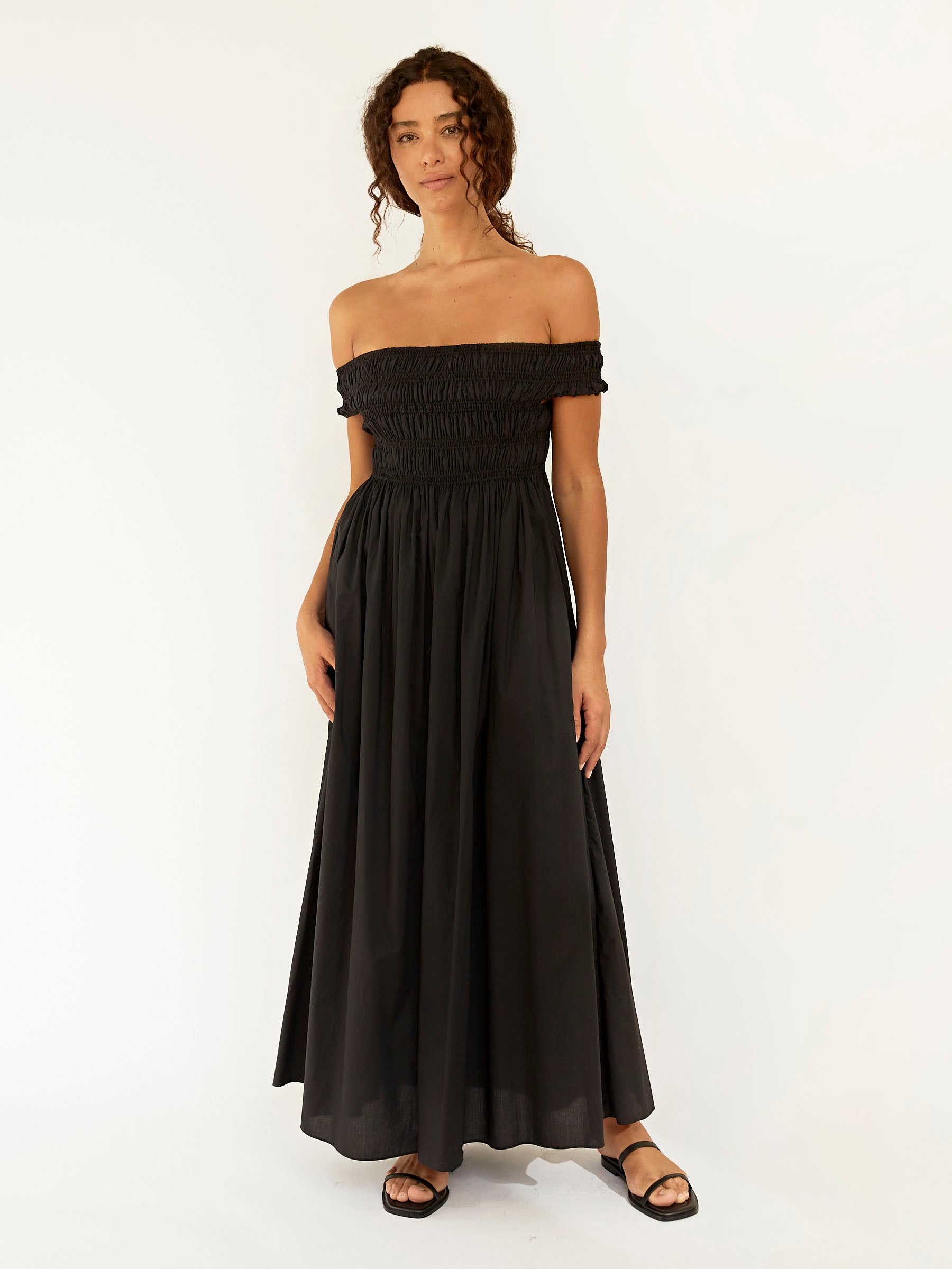 Matteau | Shirred Off The Shoulder Dress | The UNDONE