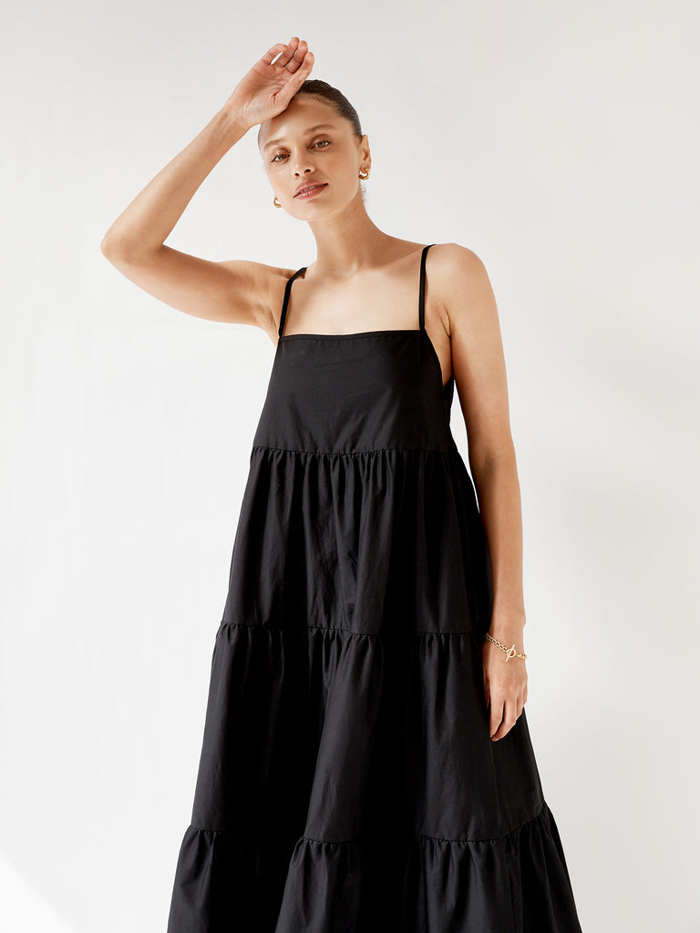 Matteau tiered new arrivals sundress black