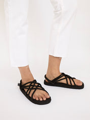 Nomadic State of Mind | JC Sandal in Black | The UNDONE
