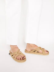 Nomadic State of Mind | Slip On Rope Sandal in Camel | The UNDONE