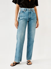 RE/DONE | 90s High Rise Loose Jean in Medium Vain | The UNDONE