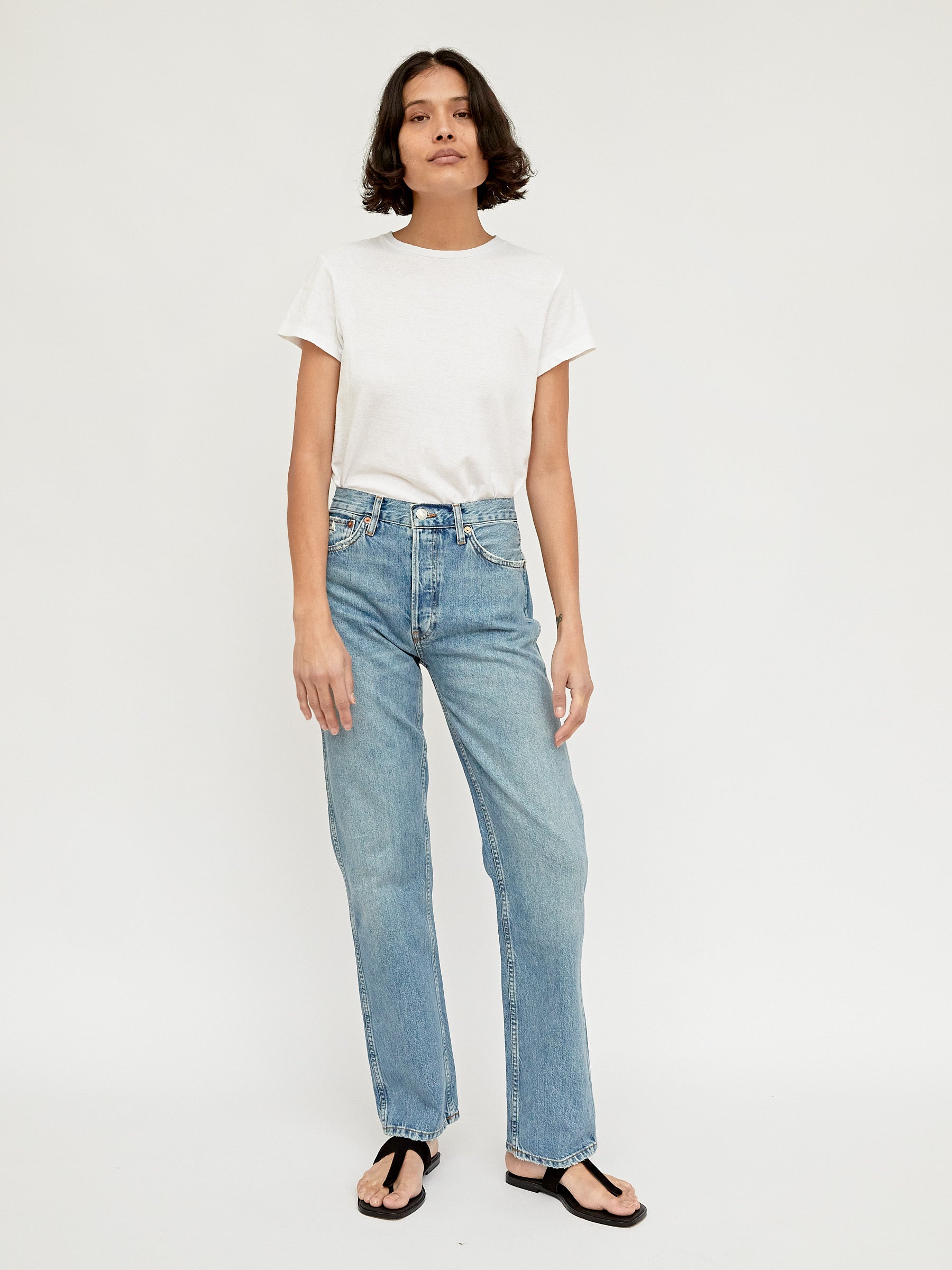 RE/DONE | Worn Blue 90s High Rise Loose Jean | The UNDONE
