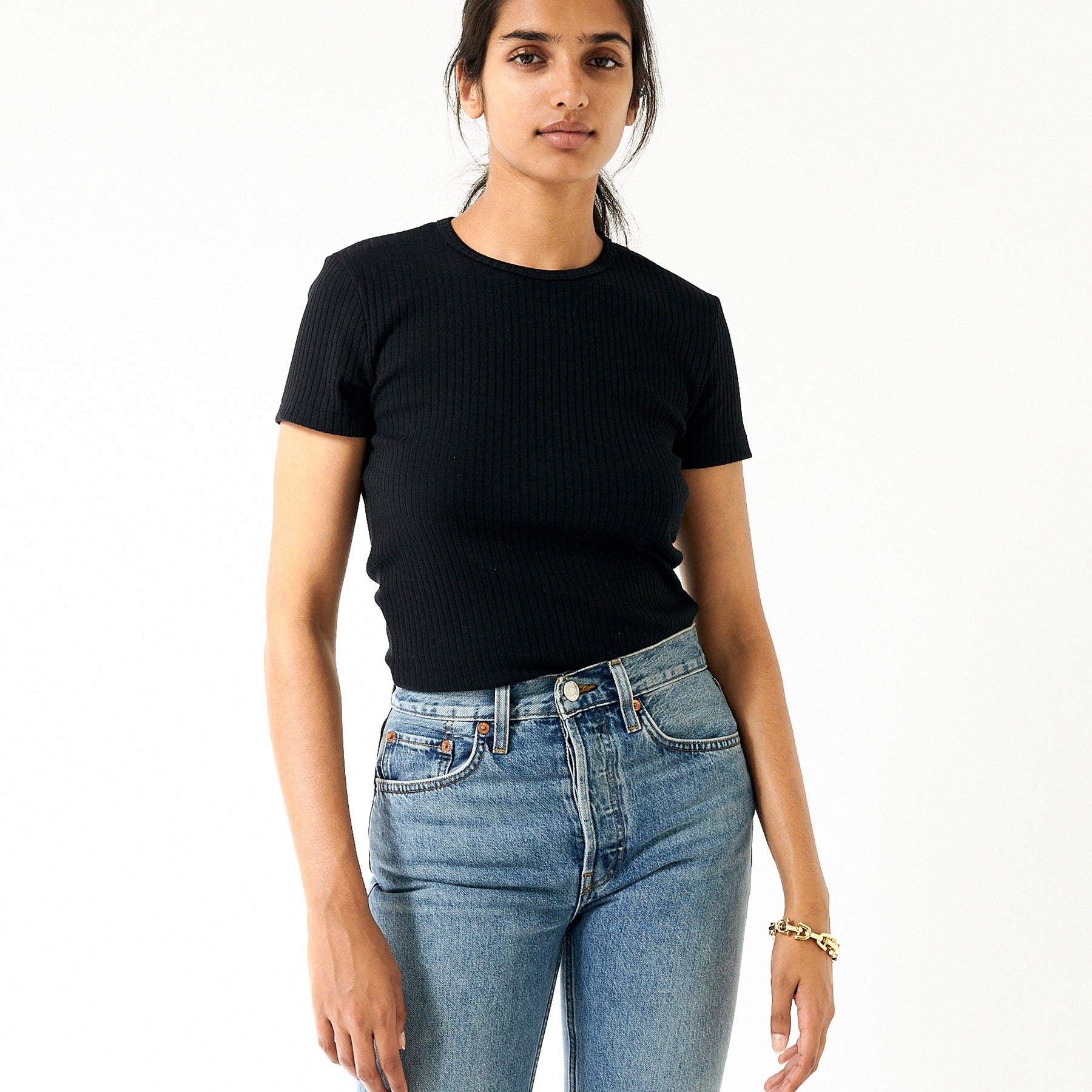 DONE | 60s Short Sleeve Tee in Black | The UNDONE