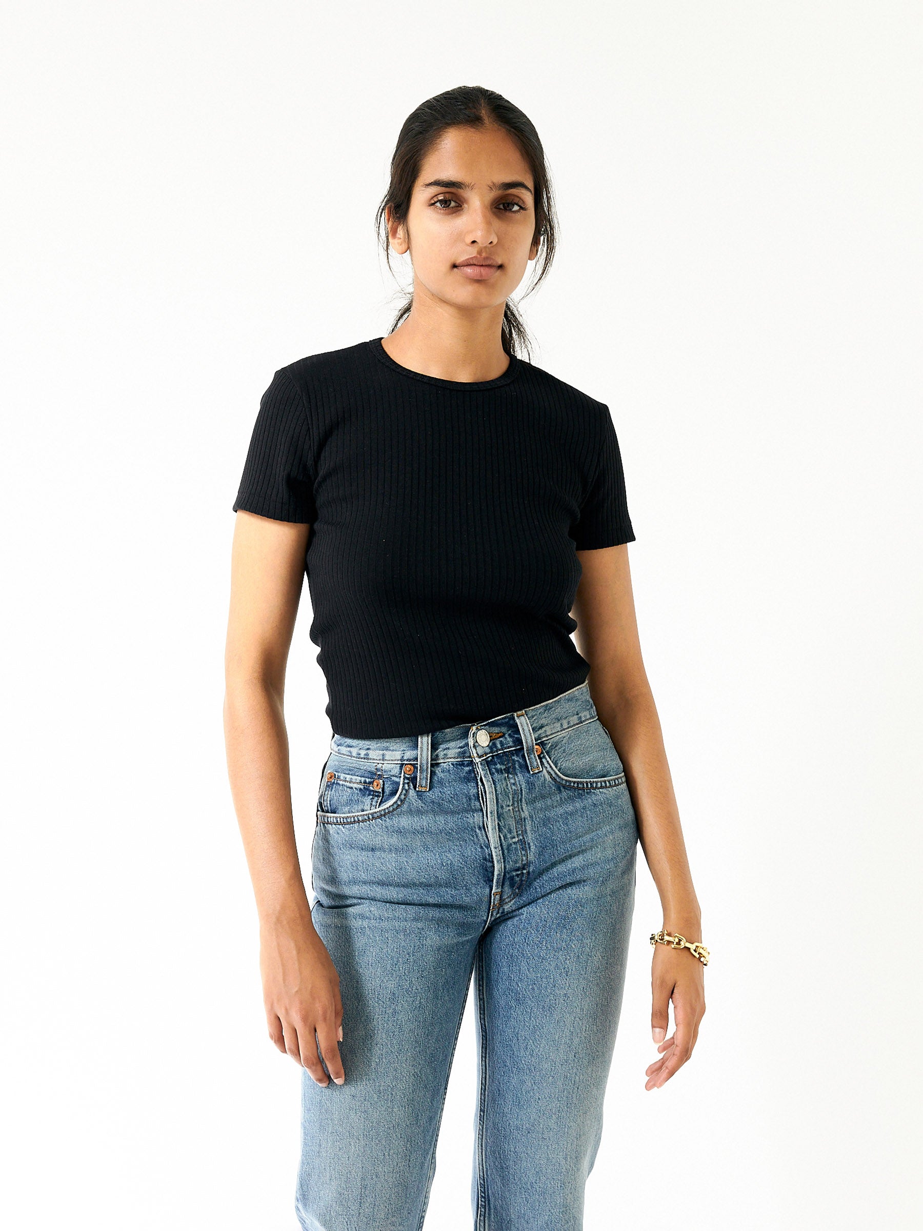 RE/DONE | 60s Short Sleeve Tee in Black | The UNDONE