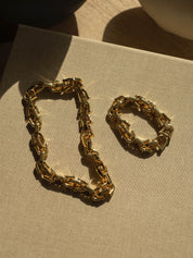 Rylan | Link Statement Necklace in Gold | The UNDONE