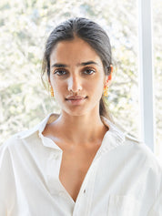 Rylan | Link Medium Earrings in Gold | The UNDONE