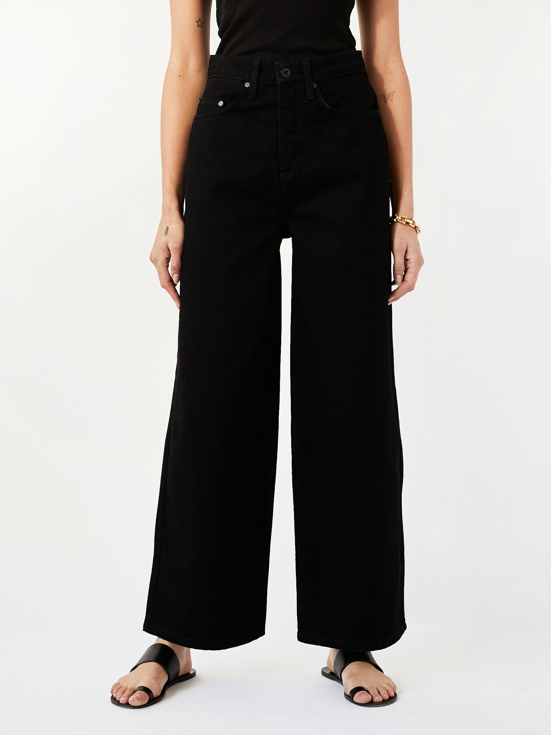 Sir The Label | Wide Leg Jean in Black | The UNDONE