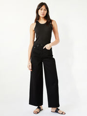 Sir The Label | Wide Leg Jean in Black | The UNDONE