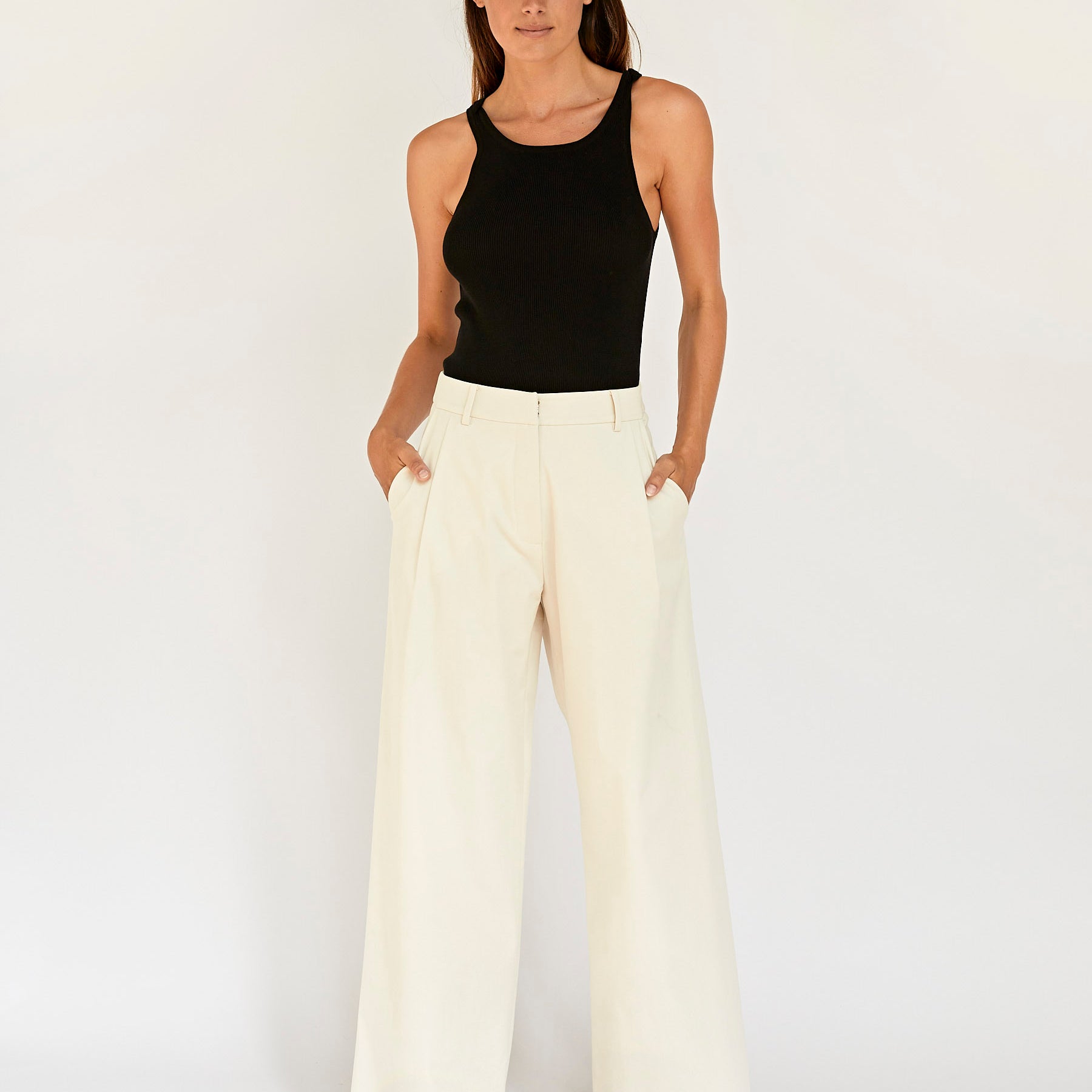 Anna Quan | Hubert Pant in Cream Milk | The UNDONE