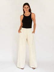 Anna Quan | Hubert Pant in Cream Milk | The UNDONE
