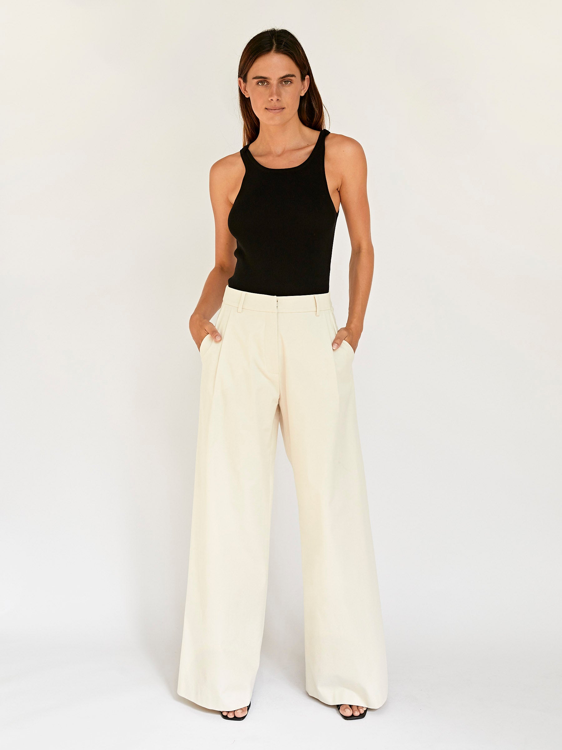 Anna Quan | Hubert Pant in Cream Milk | The UNDONE