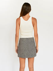 St. Agni | Twill Mini Skirt in Ink Twirl | The UNDONE
