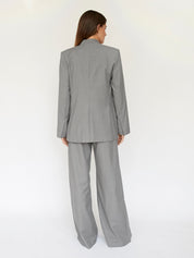 St. Agni | Shawl Collar Blazer in Grey | The UNDONE