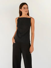 St. Agni | Square Neck Top in Black | The UNDONE