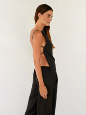 St. Agni | Square Neck Top in Black | The UNDONE