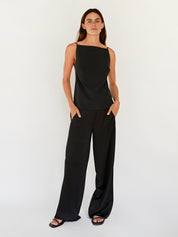St. Agni | Square Neck Top in Black | The UNDONE