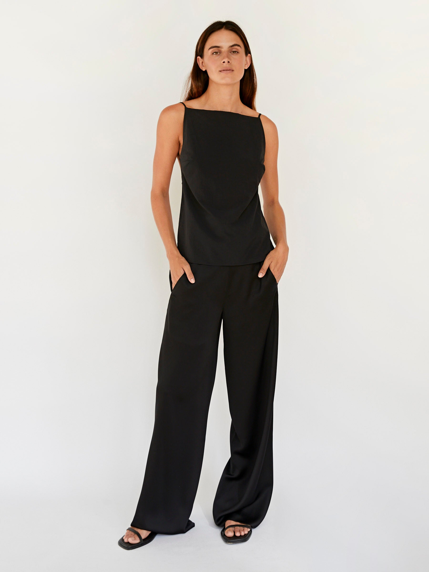 St. Agni | Square Neck Top in Black | The UNDONE