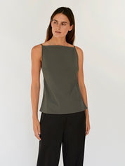 St. Agni | Square Neck Top in Thyme | The UNDONE