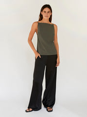 St. Agni | Square Neck Top in Thyme | The UNDONE