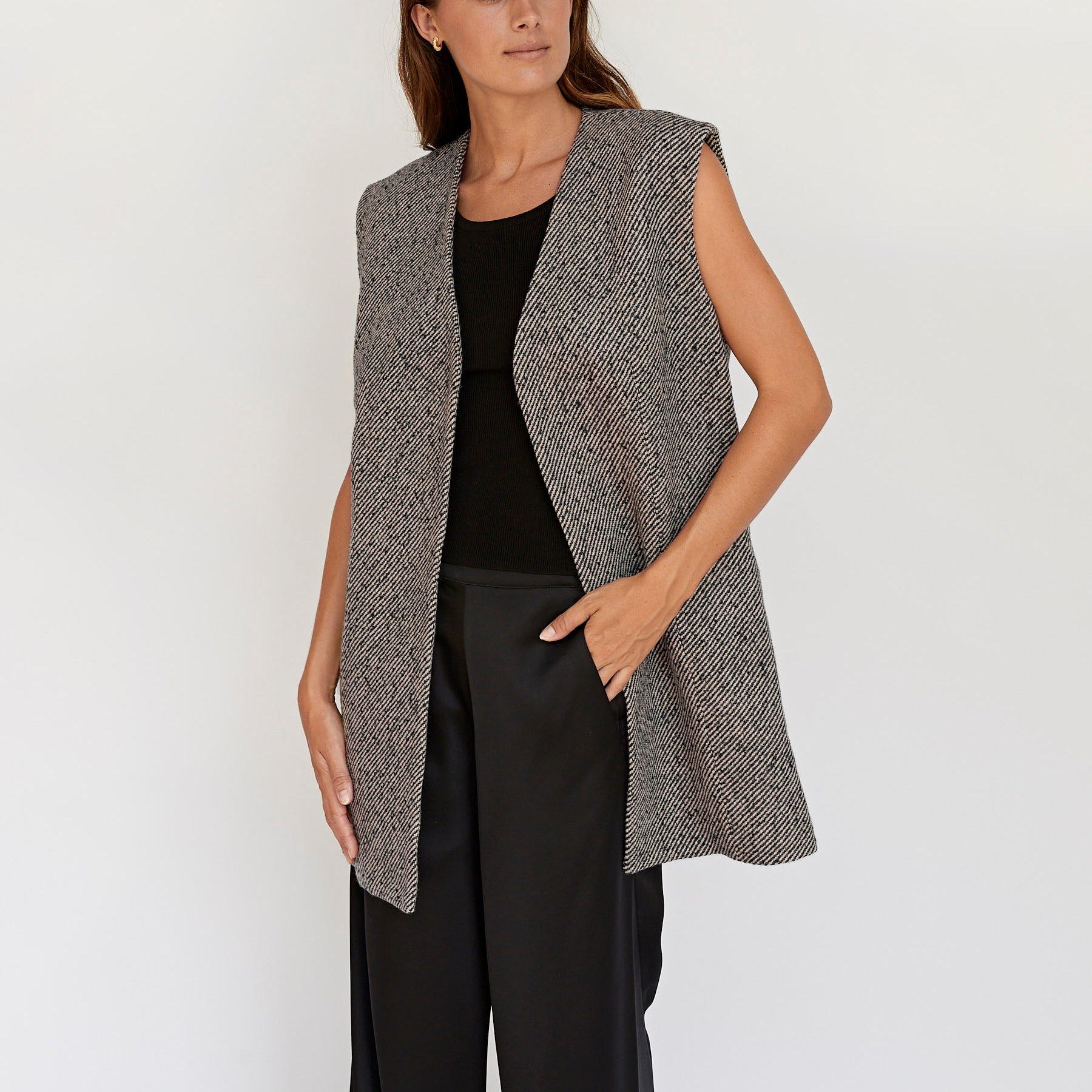 St. Agni | Twill Vest in Ink Twirl | The UNDONE