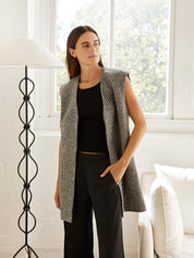 St. Agni | Twill Vest in Ink Twirl | The UNDONE