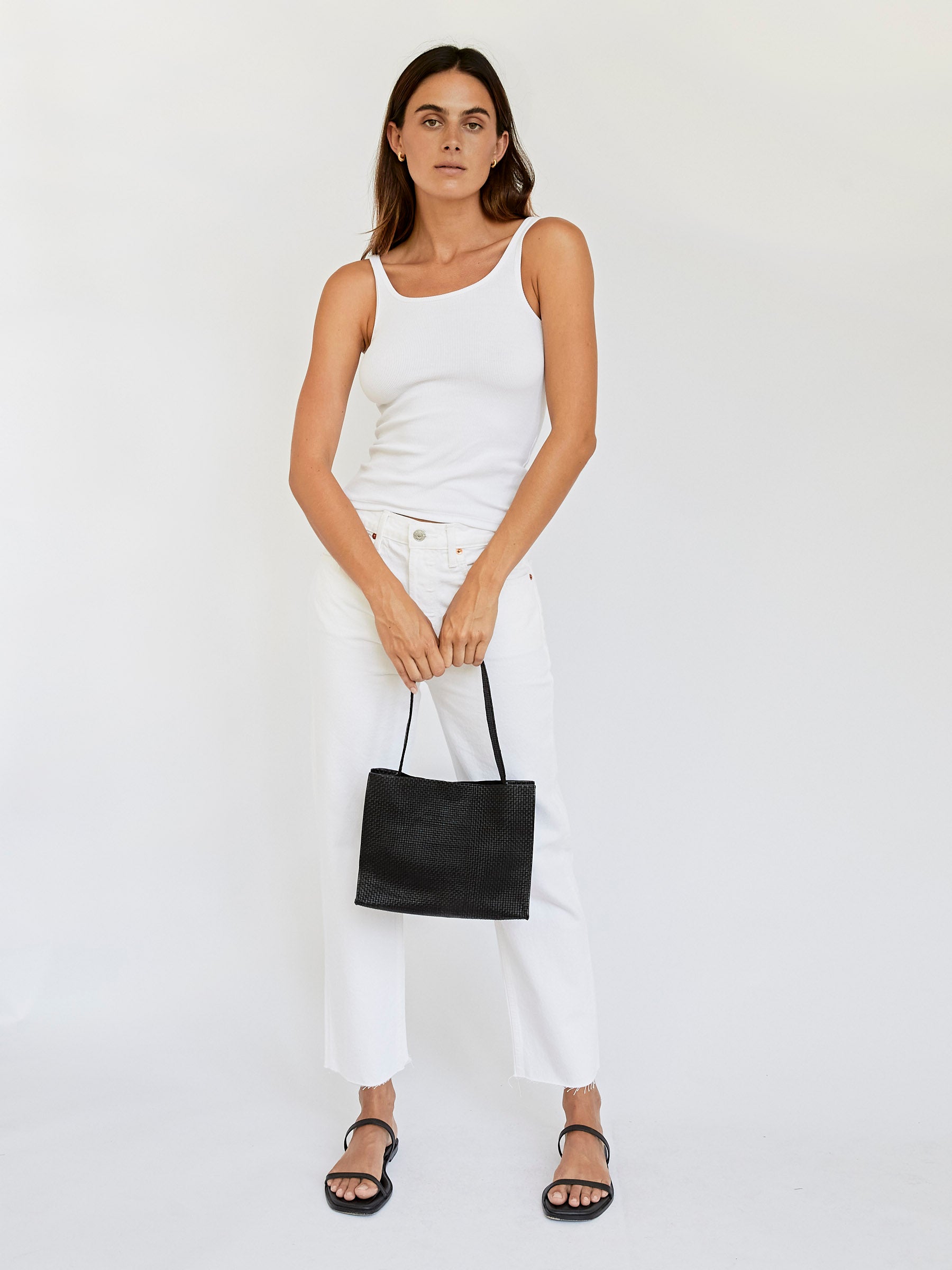 St. Agni | Woven Minimal Mini Tote in Black | The UNDONE