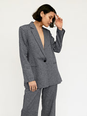 St. Agni | Navy Marle Anna Oversized Blazer | The UNDONE