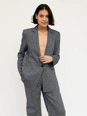 St. Agni | Navy Marle Anna Oversized Blazer | The UNDONE