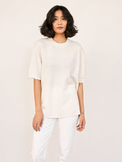 St. Agni | Cashmere Copain Tee in Chalk | The UNDONE
