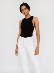 St. Agni | Crew Neck Knit Tank in Black | The UNDONE
