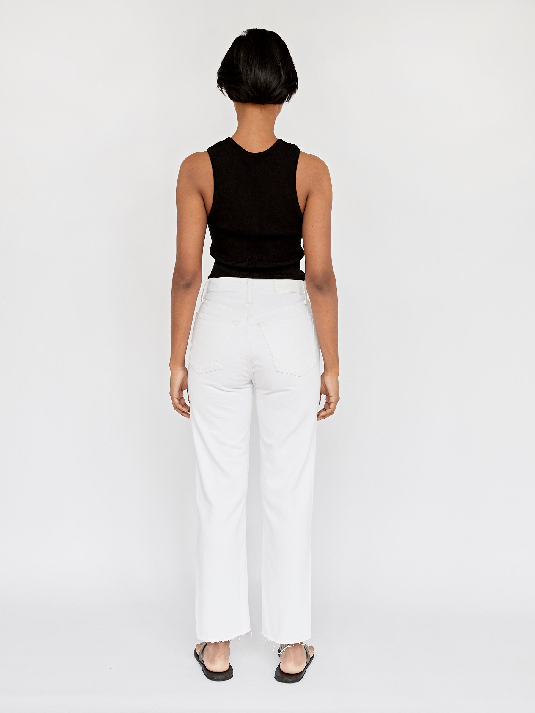 St. Agni | Crew Neck Knit Tank in Black | The UNDONE