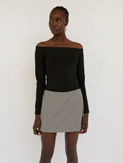St. Agni | Curve Seam Wool Mini Skirt | The UNDONE