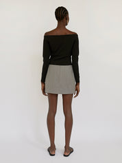 St. Agni | Curve Seam Wool Mini Skirt | The UNDONE