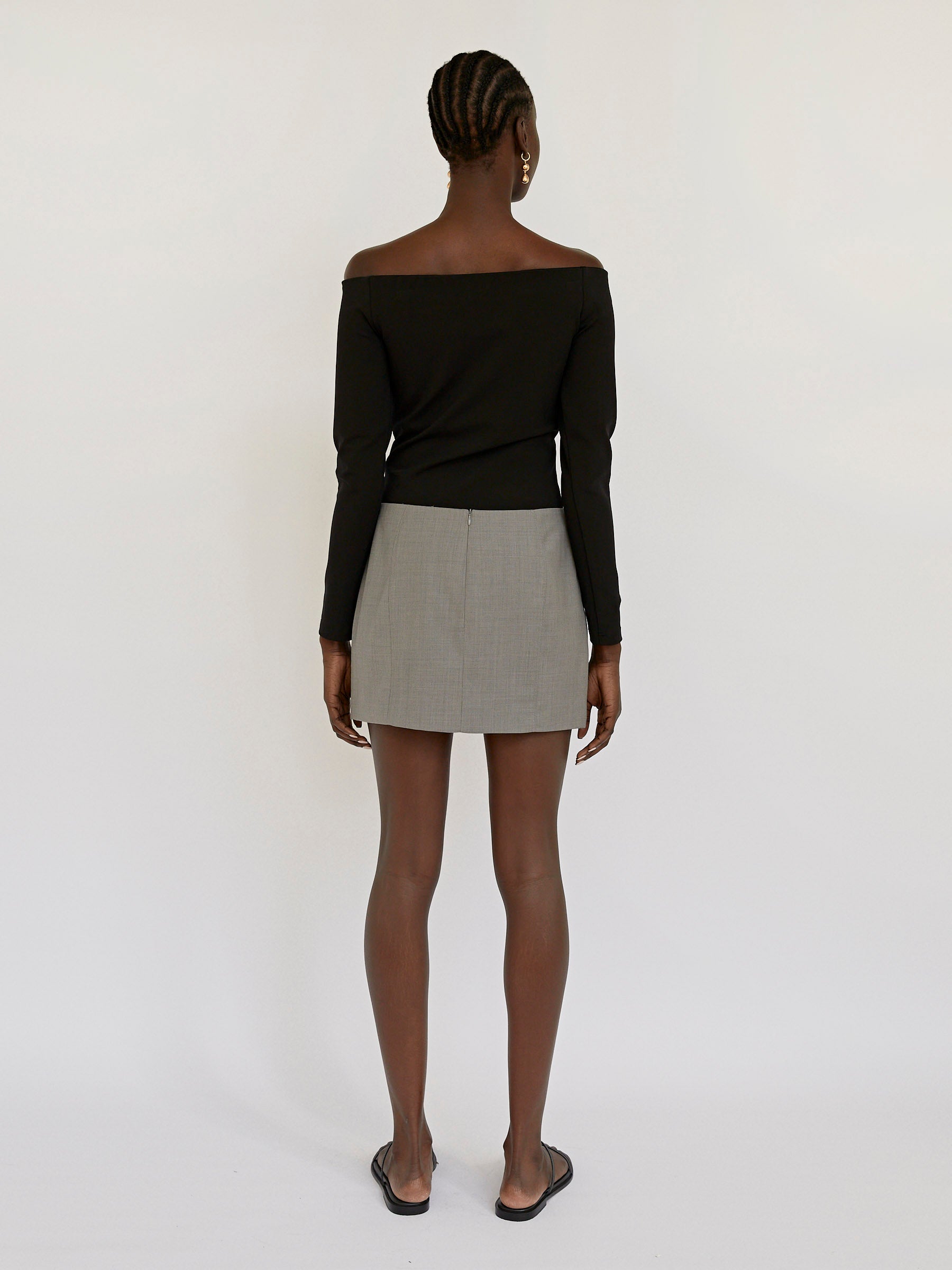 St. Agni | Curve Seam Wool Mini Skirt | The UNDONE