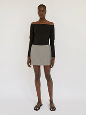 St. Agni | Curve Seam Wool Mini Skirt | The UNDONE